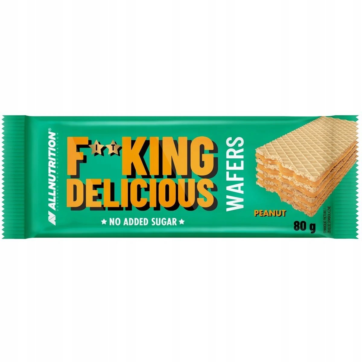 Allnutrition Fitking Delicious Wafers 80G Wafelki Orzechowe Fit Bez Cukru
