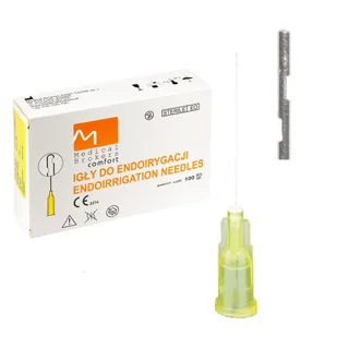 Igły do endoirygacji 30G 0,3mm x 25 mm z dwoma bocznymi otworami MB 100 szt - Sprzęt i akcesoria stomatologiczne - miniaturka - grafika 1
