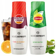 Syropy i koncentraty owocowe - Zestaw 2x Syrop Sodastream Shwip Shwap Cola Pomarańcza Lipton Ice Tea Green - miniaturka - grafika 1