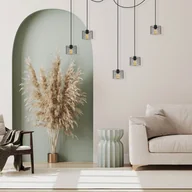 Lampy sufitowe - Pięcioramienny żyrandol industrialny pająk ALAMOS L5 - miniaturka - grafika 1