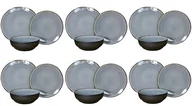Serwisy obiadowe - TALERZE ZESTAW OBIADOWY 18 el. BLACK JEANS GREY - miniaturka - grafika 1