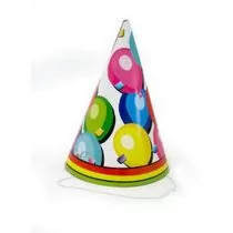 Arpex Czapeczki urodzinowe Kolorowe Party 6 szt. - Urodziny dziecka - miniaturka - grafika 1