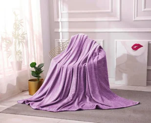 Koc 160 x 200 Mikrofibra Tłoczona Ardea Pasy 46 - Koce - miniaturka - grafika 3