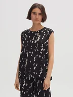 Bluzki damskie - OPUS Bluzka w kolorze czarno-beżowym - miniaturka - grafika 1