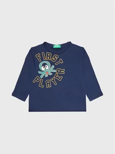 United Colors Of Benetton Bluzka 3VR5G106B Granatowy Regular Fit - Bluzy dla chłopców - miniaturka - grafika 1