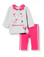 Bluzki dla niemowląt - Chicco Dziewczęca koszulka z krótkim rękawem (2 sztuki), szary i różowy., 12 Miesiące - miniaturka - grafika 1
