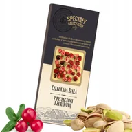 Słodkie kremy i masła - Czekolada Biała Pistacje Żurawina premium Specjały Galicyjskie 85g - miniaturka - grafika 1