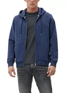 Bluzy męskie - s.Oliver Bernd Freier GmbH & Co. KG Męska bluza z kapturem, niebieska, XXL, niebieski, XXL - miniaturka - grafika 1