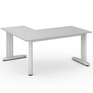 Stoły i stoliki do biura - B2B Partner Biurko Flexible L 1600 x 1400 mm, szary 468273 - miniaturka - grafika 1