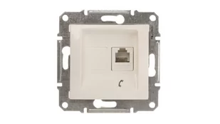 Schneider Electric Schneider Sedna kremowy gniazdo telefoniczne 1 SDN4101123 - Gniazdka elektryczne - miniaturka - grafika 1