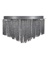 Lampy sufitowe - BELIANI Żyrandol srebrny metalowy z prętami aluminium chromowane wykończenie w stylu nowoczesnym salon oświetlenie - miniaturka - grafika 1