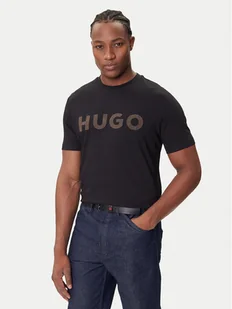 HUGO T-Shirt Dulivio 50542737 Czarny Regular Fit - Koszulki męskie - miniaturka - grafika 1