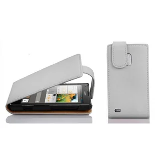 Flip Case Do Huawei ASCEND G700 Pokrowiec w BIAŁY MAGNEZOWY Obudowa Etui Case Cover Ochronny Cadorabo - Etui i futerały do telefonów - miniaturka - grafika 1