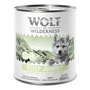 Wolf of Wilderness Junior “Expedition”, 6 x 800 g - Steep Journey - Drób z jagnięciną - Mokra karma dla psów - miniaturka - grafika 1