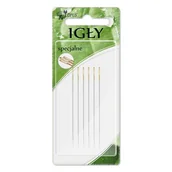 Pasmanteria - Igły do nawlekania koralików i korali, karnet 6 szt., 0,41mm, długość 48mm - miniaturka - grafika 1