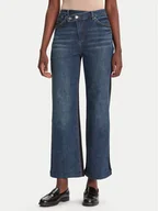 Spodnie damskie - Desigual Jeansy Twist 25WWDD14 Granatowy Wide Leg - miniaturka - grafika 1