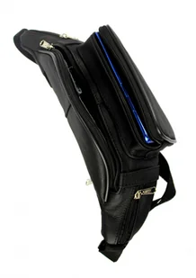 Saszetka Skórzana Na Pas Biodrówka Nerka MAGRE (PL) Skóra Naturalna Krzyś 3 Duża Kieszonka Na Smartfona 37 x 14 x 14 [cm] - Nerki - miniaturka - grafika 5