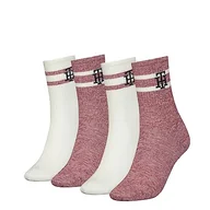 Skarpetki damskie - Tommy Hilfiger Skarpety damskie CLSSC (4 sztuki), Rouge Combo, 39-42 EU - miniaturka - grafika 1