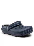 Buty dla chłopców - Crocs Klapki Classic Lined Clog K 207010 Granatowy - miniaturka - grafika 1