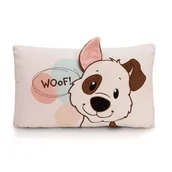 Kołdry i poduszki dla dzieci - Nici: Poduszka z pluszu - Biały piesek 43 x 25 cm - miniaturka - grafika 1