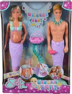 Lalki dla dziewczynek - LALKA SYRENKA STEFFI W CIĄŻY KEVIN SIMBA Steffi Love Mermaid Family - miniaturka - grafika 1