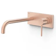 Baterie umywalkowe - Element naścienny do podtynkowego korpusu baterii umywalkowej Tres Study różowe złoto mat 26230032OPM - miniaturka - grafika 1