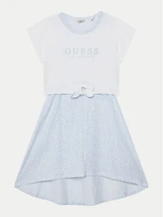 Guess Sukienka codzienna J5GK13 K6YW4 Biały Regular Fit - Sukienki i spódniczki dla dziewczynek - miniaturka - grafika 1