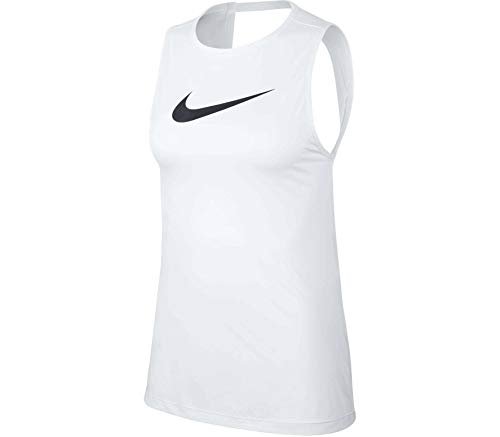 Nike Damska koszulka W Np Tank Essential Swoosh biały biały/czarny L