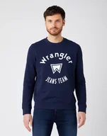 Bluzy męskie - WRANGLER CREW SWEAT MĘSKA BLUZA KLASYCZNA NAVY W6M8HY114 112141491 - Wrangler - miniaturka - grafika 1
