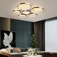 Lampy sufitowe - 7-głowicowy żyrandol sufitowy ściemnialny LED akrylowa nowoczesna lampa sufitowa do sypialni salon zimna biel ciepła biel - miniaturka - grafika 1