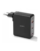 Ładowarki do telefonów - aukey PA-B7O Omnia II GaN ładowarka sieciowa 3xUSB (2xUSB C+1xUSBA) 140W PD3.1 PPS (wersja europejska)/US/UK - miniaturka - grafika 1