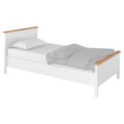 Łóżka - Łóżko z materacem STORY SO-08 biały / dąb nash - miniaturka - grafika 1