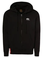 Kurtki męskie - Alpha Industries Męska kurtka z kapturem Mężczyźni czarny jednolity, S - miniaturka - grafika 1