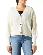 Swetry damskie - Vero Moda Kobiety Vmlea Ls V-Neck Cuff Cardigan Noos Kardigan, Brzoza, L - miniaturka - grafika 1