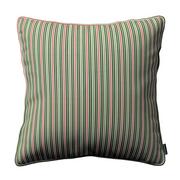 Poszewki na poduszki - Dekoria Poszewka Gabi na poduszkę pasy w odcieniach zieleni i czerwieni 60 × 60 cm Londres 122-143-42 - miniaturka - grafika 1