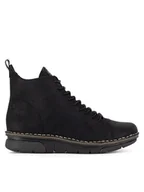 Botki damskie - Rieker Botki 73333-00 Czarny - miniaturka - grafika 1