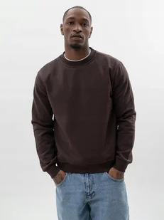 BLUZA BEZ KAPTURA Męska Brązowa CREWNECK Jigga Wear 3D Logo Korona XL - Bluzy męskie - miniaturka - grafika 1