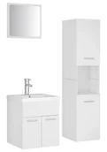 Inne meble do łazienki - Zestaw białych matowych mebli łazienkowych z umywalką - Astron 3X - miniaturka - grafika 1