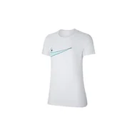 Koszulki i topy damskie - Nike Damska koszulka W Nsw podwójna koszulka Swoosh biały XXL - miniaturka - grafika 1