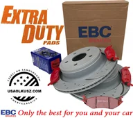 Tarcze hamulcowe - Tylne klocki EXTRA DUTY ED+ + nawiercone nacinane tarcze hamulcowe EBC seria GD Dodge RAM 1500 2003- - miniaturka - grafika 1