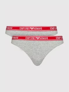 Majtki damskie - Emporio Armani Underwear Komplet 2 par fig brazylijskich 163337 2R227 00948 Szary - grafika 1