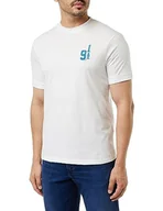 Koszulki męskie - Armani Exchange T-shirt męski, biały, L - miniaturka - grafika 1