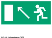 Tablice BHP - SIGNPROJECT AC016 - Wyjście ewakuacyjne w lewo w górę 600x300 - miniaturka - grafika 1