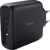 Ładowarki samochodowe - Ładowarka Trust TRUST nabíječka MAXO 65W, 2x USB-C, černá - miniaturka - grafika 1