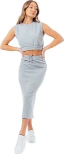 Justhype Justhype Sweat Midi Skirt Loungewear Set LABON007 szary 10 - Sukienki i spódnice sportowe - miniaturka - grafika 1