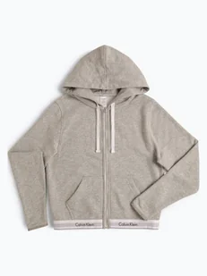 Calvin Klein - Damska bluza rozpinana, szary - Bluzy damskie - miniaturka - grafika 1