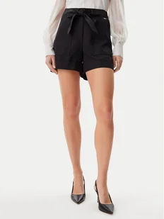 Guess Szorty materiałowe W5GD1RWG4C2 Czarny Regular Fit - Spodnie sportowe damskie - miniaturka - grafika 1