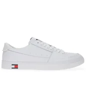 Buty sportowe męskie - Buty Tommy Jeans Vulcanized Essential EM0EM01398-YBS - białe - miniaturka - grafika 1