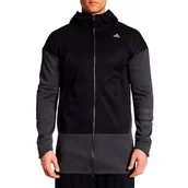 Bluzy męskie - Adidas bluza męska młodzieżowa koszykarska czarna AX8407 S - miniaturka - grafika 1