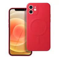Etui i futerały do telefonów - OEM Futerał Silicone Mag Cover Do Iphone 12 Czerwony - miniaturka - grafika 1